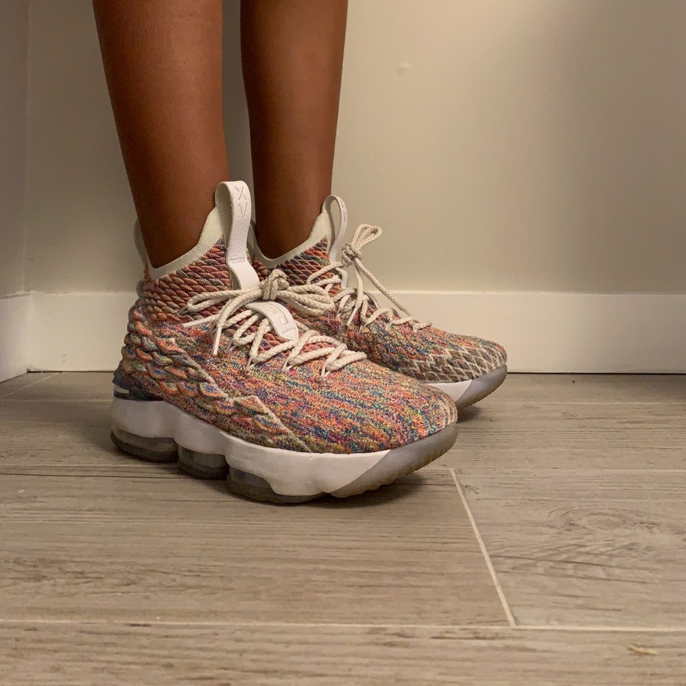 Lebron 15 White Fruity Pebbles